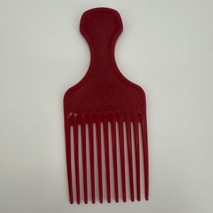 Vintage Goody USA 1999 Red Textured Hair Lift Pick Comb‎ Detangle Style Fluff